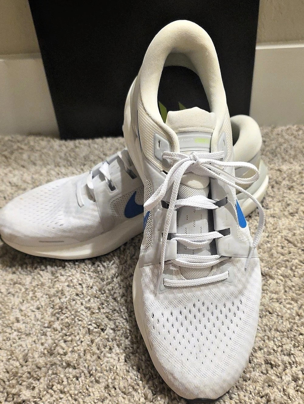 Nike Air Zoom Structure 24 'White Hyper Royal' Athletic Shoes White & Blue